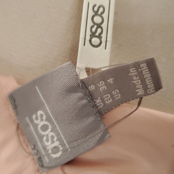 ASOS women’s sophisticated apricot Midi Dress Size 4. New with tags - Picture 6 of 9